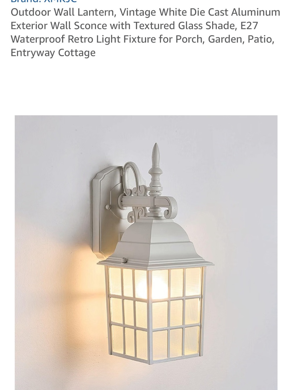 White Decorative Wall Lantern Sconce - Classic Outdoor Accent